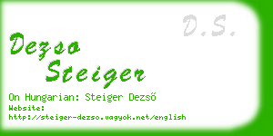 dezso steiger business card